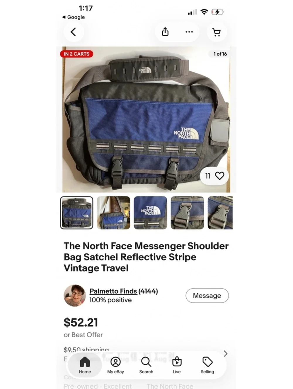 The North Face Red and Gray Messenger Bag